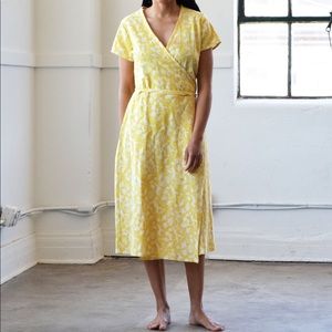 PO-EM Ode Dress in yellow floral print size medium